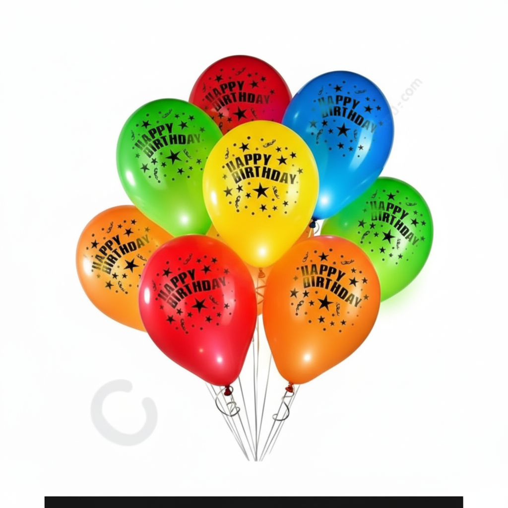 5Pcs Light Up LED Balloons HBD – Glowing Party Balloons for Birthday, Anniversary, Wedding, New Year, and Celebration Decoration