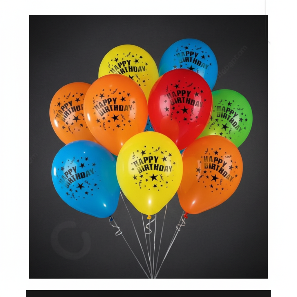 5Pcs Light Up LED Balloons HBD – Glowing Party Balloons for Birthday, Anniversary, Wedding, New Year, and Celebration Decoration