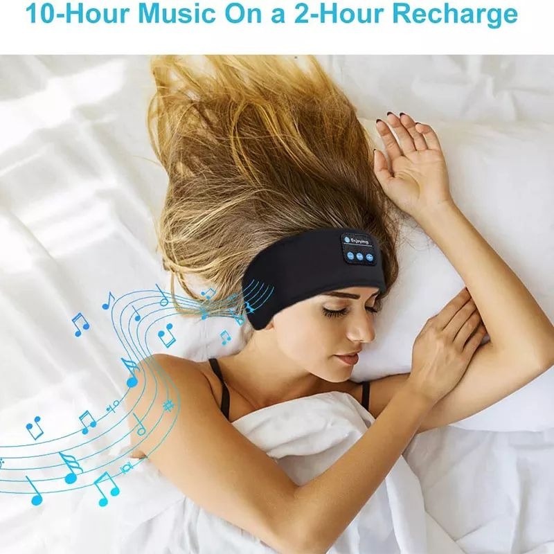 Wireless Bluetooth Music Headband With Built-In Headphones
