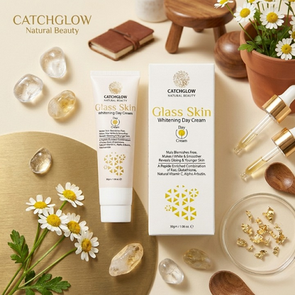 Catchglow Natural Beauty Glass Skin Whitening Day Cream 30g Radiant Glow Skincare