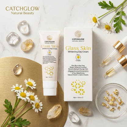 Catchglow Natural Beauty Glass Skin Whitening Day Cream 30g Radiant Glow Skincare