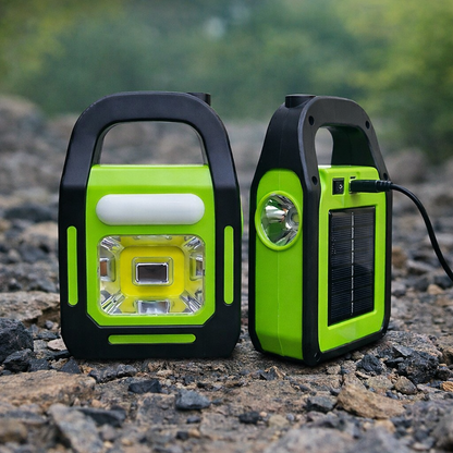 Solar Rechargeable 3-in-1 Emergency Light - Hurry Bolt Portable LED Work Light, Torch & Power Bank