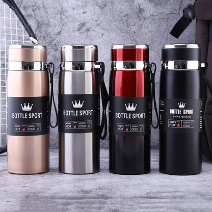 Slim Stainless Steel Water Bottle Premium Quality Long Lasting Insulation Leakproof Design 1000ml