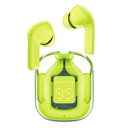 Air 31 Original Wireless Earbuds Bluetooth Earphones - Transparent HIFI Headphones With LED Power Digital Display And Stereo Sound (Random Color)