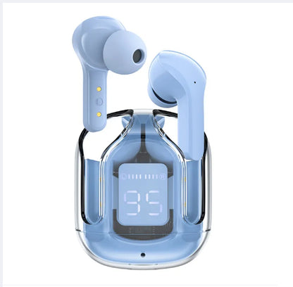 Air 31 Original Wireless Earbuds Bluetooth Earphones - Transparent HIFI Headphones With LED Power Digital Display And Stereo Sound (Random Color)