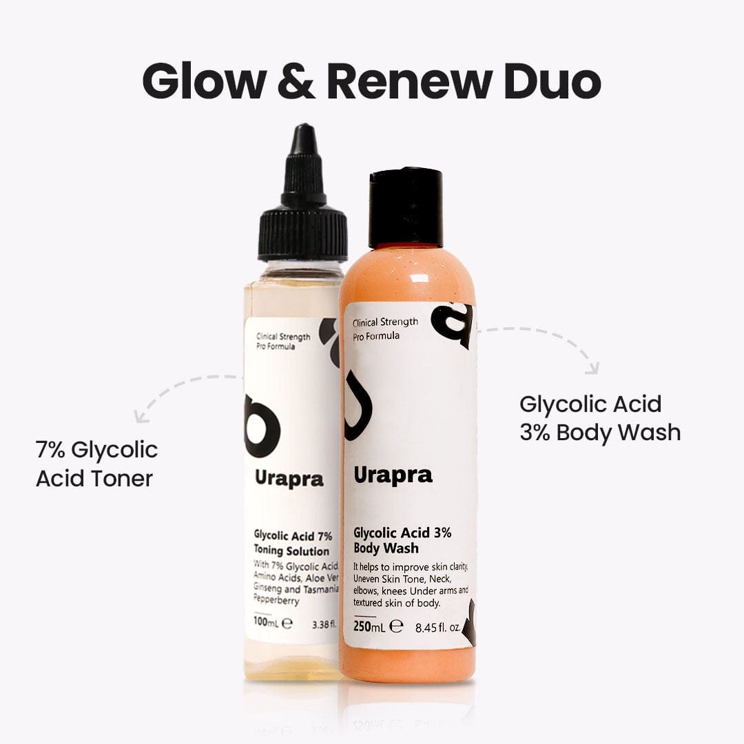 Urapra Glycolic Acid 7% Toning Solution - Skincare Product Designed For Exfoliation And Skin Toning Routine - 100ML