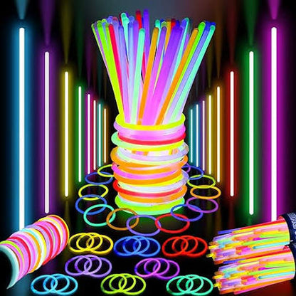 Swim Premium Glow Sticks Party Pack (50pcs in 1 Box) – 8 Hours Long-Lasting Glow