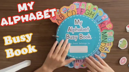 My Alphabet Busy Book – Interactive Learning Kit for Kids with Magnetic, Activity Pages