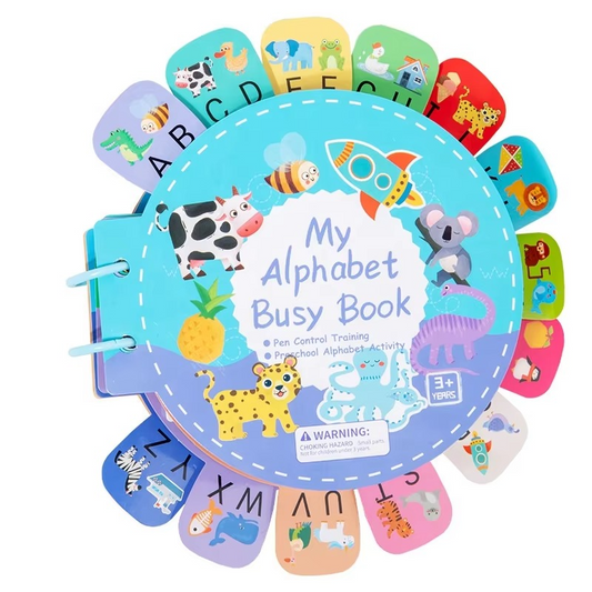 My Alphabet Busy Book – Interactive Learning Kit for Kids with Magnetic, Activity Pages