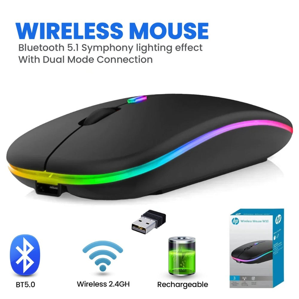 HP W10 Wireless Mouse - Slim Silent Stylish 2.4GHz Wireless