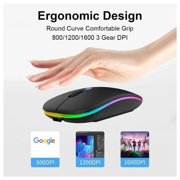 HP W10 Wireless Mouse - Slim Silent Stylish 2.4GHz Wireless